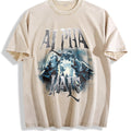 Alpha Male Wolf Howling Vintage Washed T-Shirt product image 1