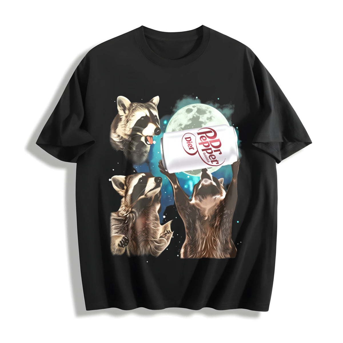 Three Raccoons Diet Dr Pepper Cotton T-Shirt product image 1