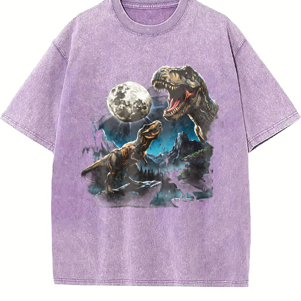 T Rex Moon Vintage Washed T-Shirt product image 6