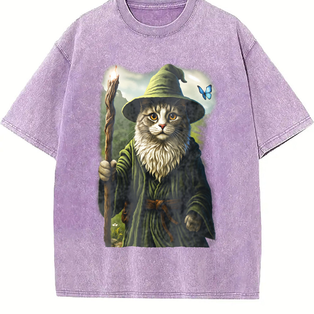 Catdalf Wizard 90s Vintage Washed T-Shirt product image 6