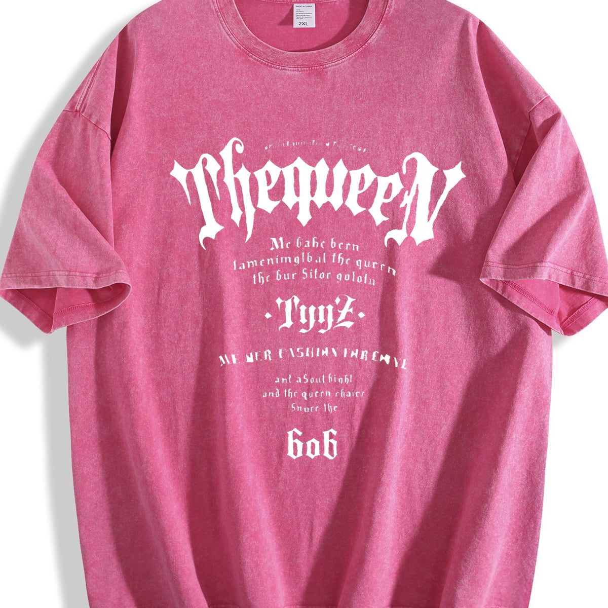 Gothic Black Lettering Vintage Washed T-Shirt product image 5
