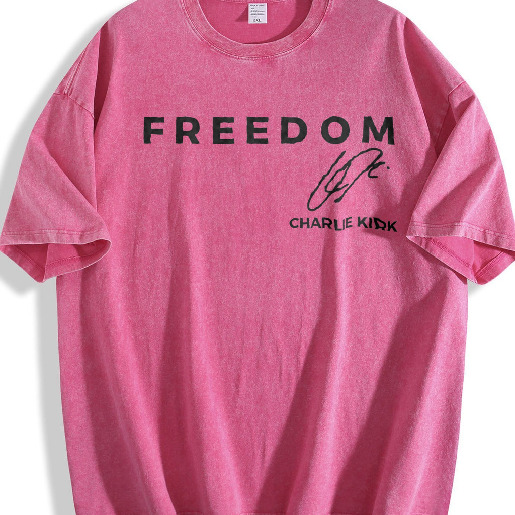Charlie Kirk Freedom Vintage Washed T-Shirt product image 5