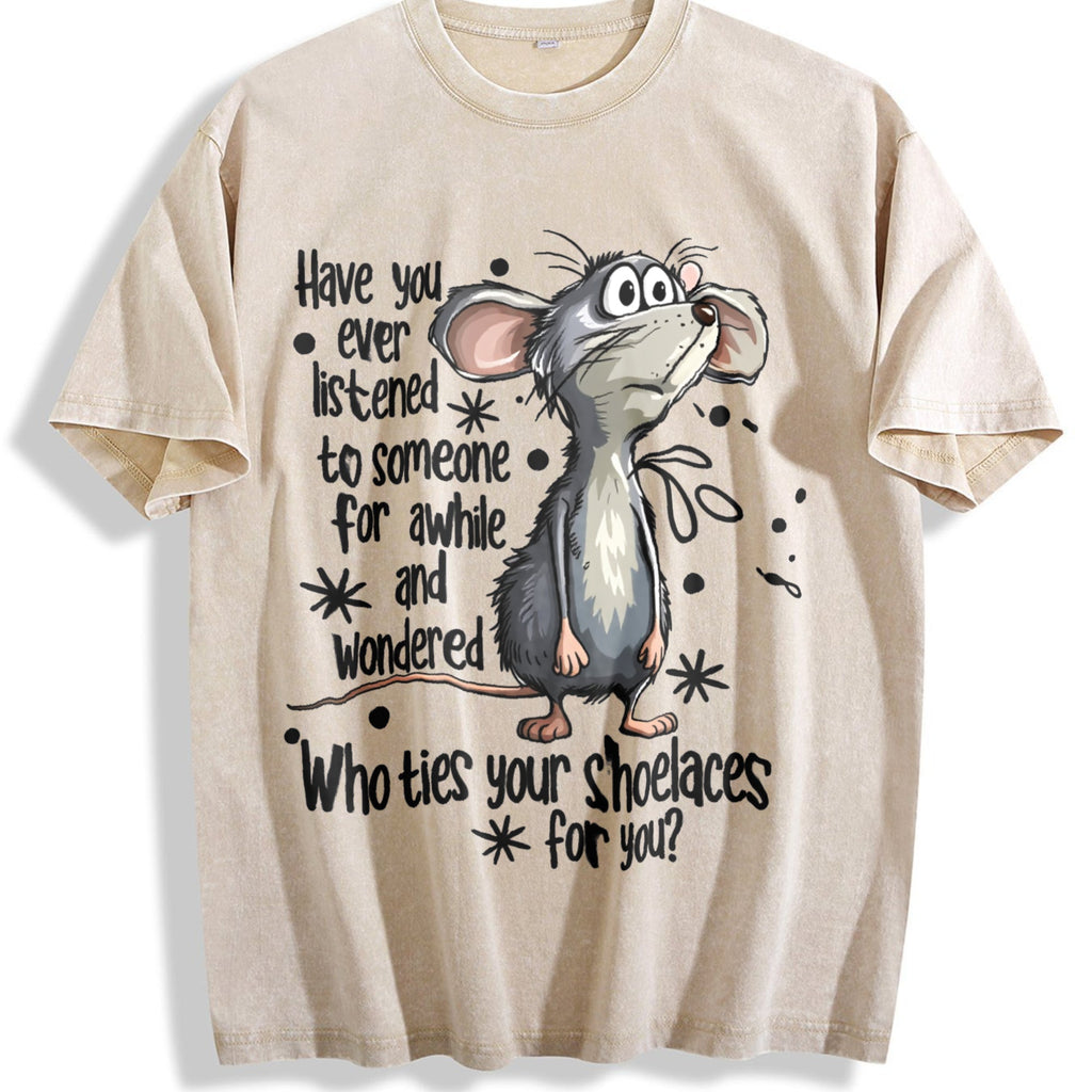 Mouse & Letter Vintage Washed T-Shirt product image 1