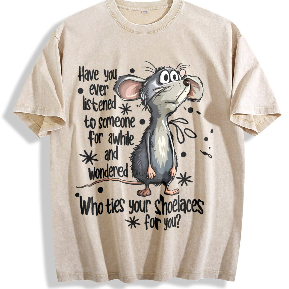 Mouse & Letter Vintage Washed T-Shirt product image 1