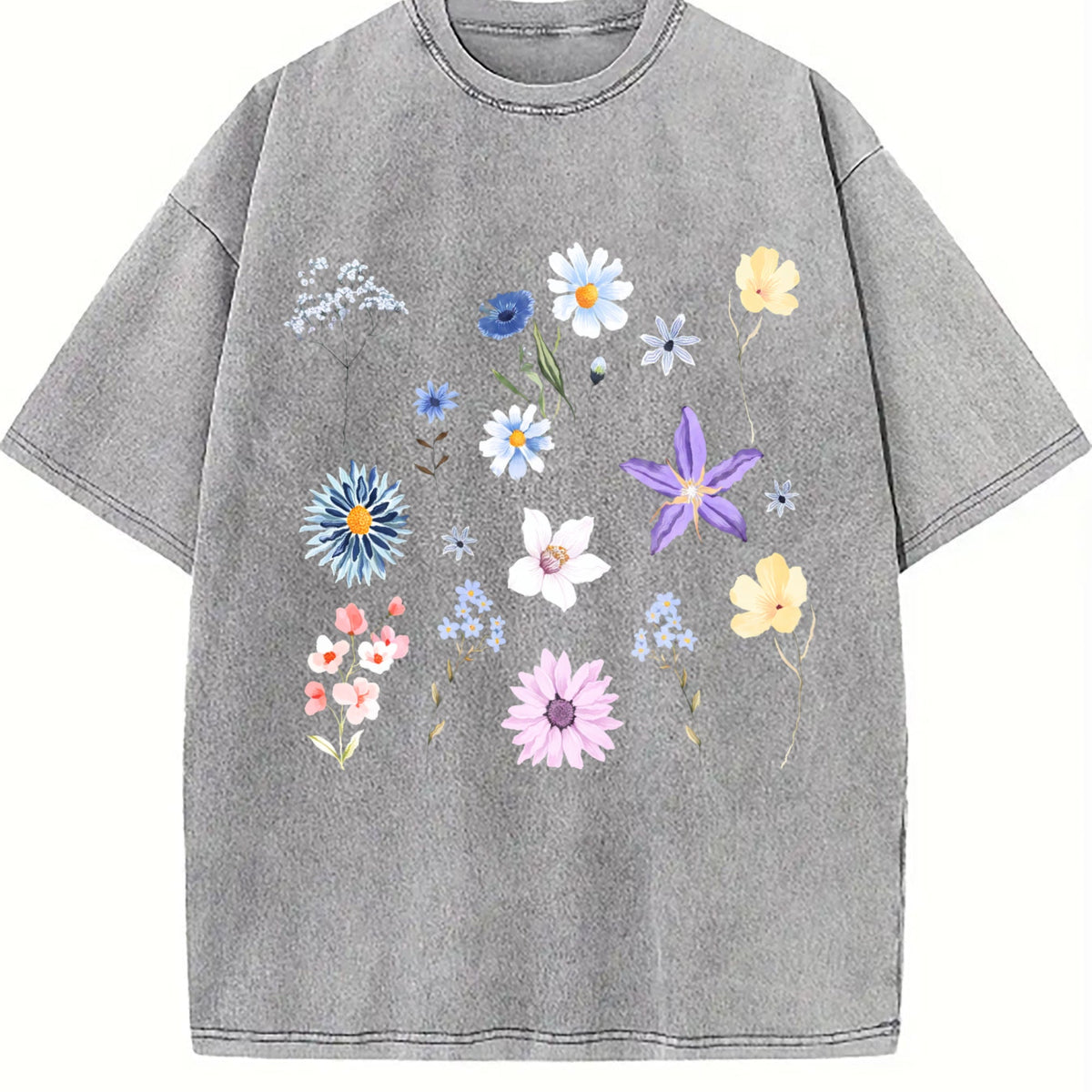Blooms And Wild Flowers 90s Vintage Washed T-Shirt product image 5