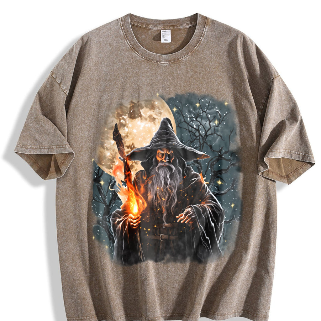 Fantasy Wizard Vintage Washed T-Shirt product image 3