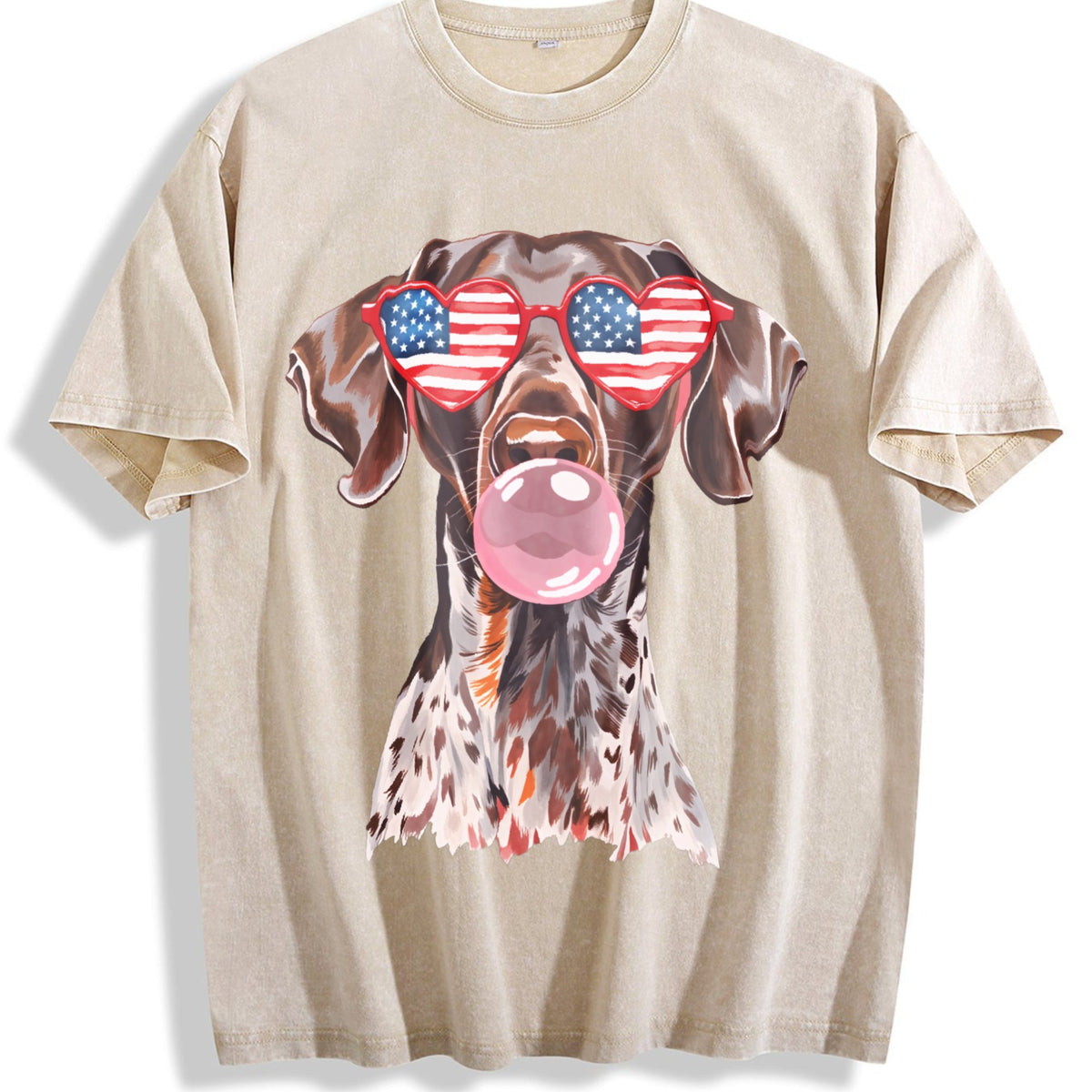 Patriotic Pointer 4th Of July Vintage Washed T-Shirt product image 1