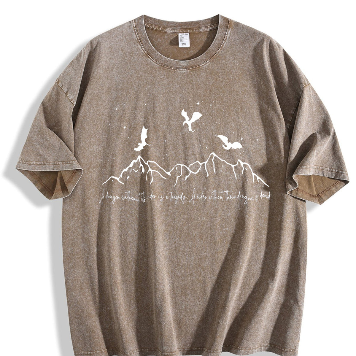 Dragon Without Its Rider Is A Tragedy Vintage Washed T-Shirt product image 3