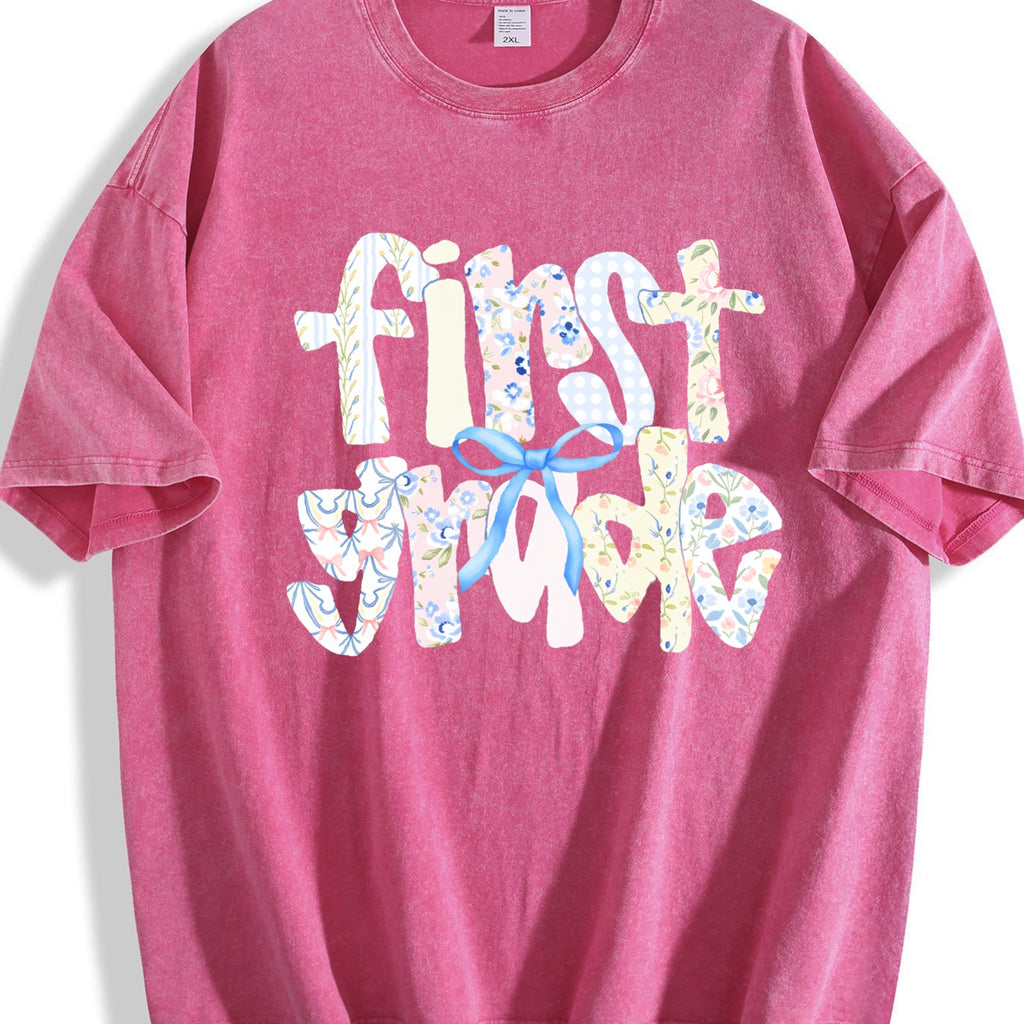 First Grade Teacher Vintage Washed T-Shirt product image 5