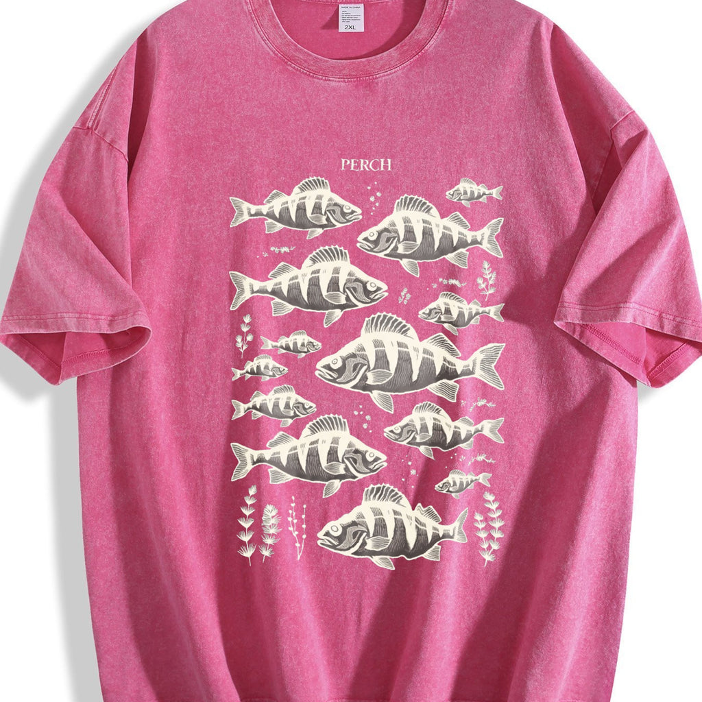 Perch Fish 90s Vintage Washed T-Shirt product image 7