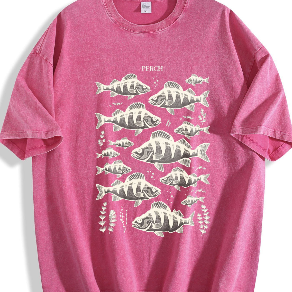 Perch Fish 90s Vintage Washed T-Shirt product image 7
