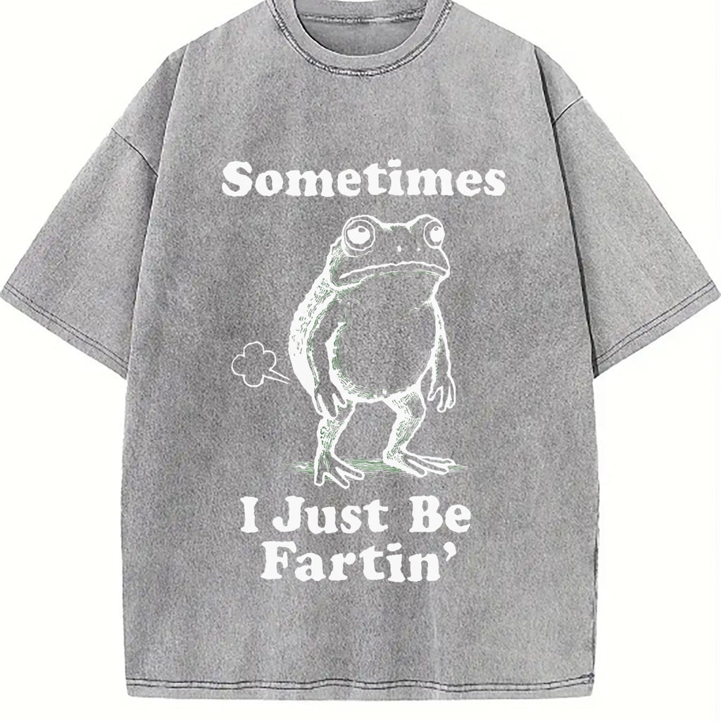 Sometimes I Just Be Fartin' Frog Vintage Washed T-Shirt product image 5