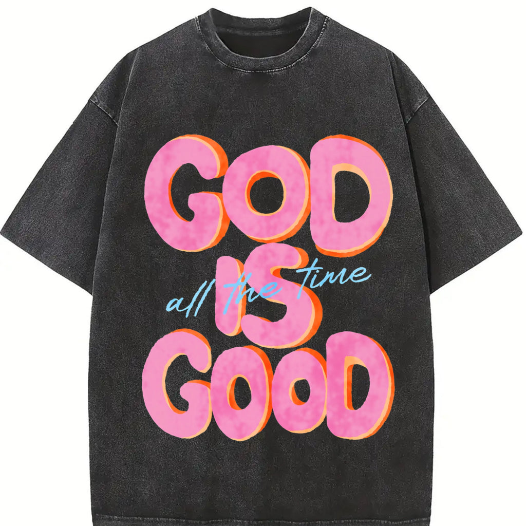 Is Good All The Time Letters Old Is Vintage Washed T-Shirt product image 2