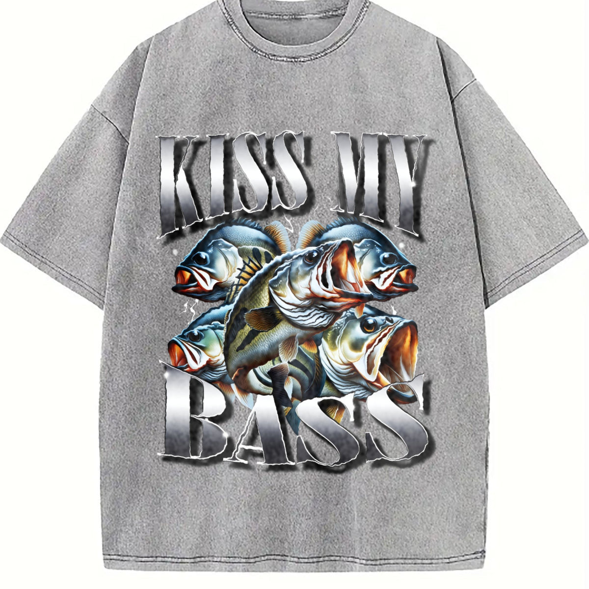 Kiss My Bass 90s Bootleg Rap Vintage Washed T-Shirt product image 5