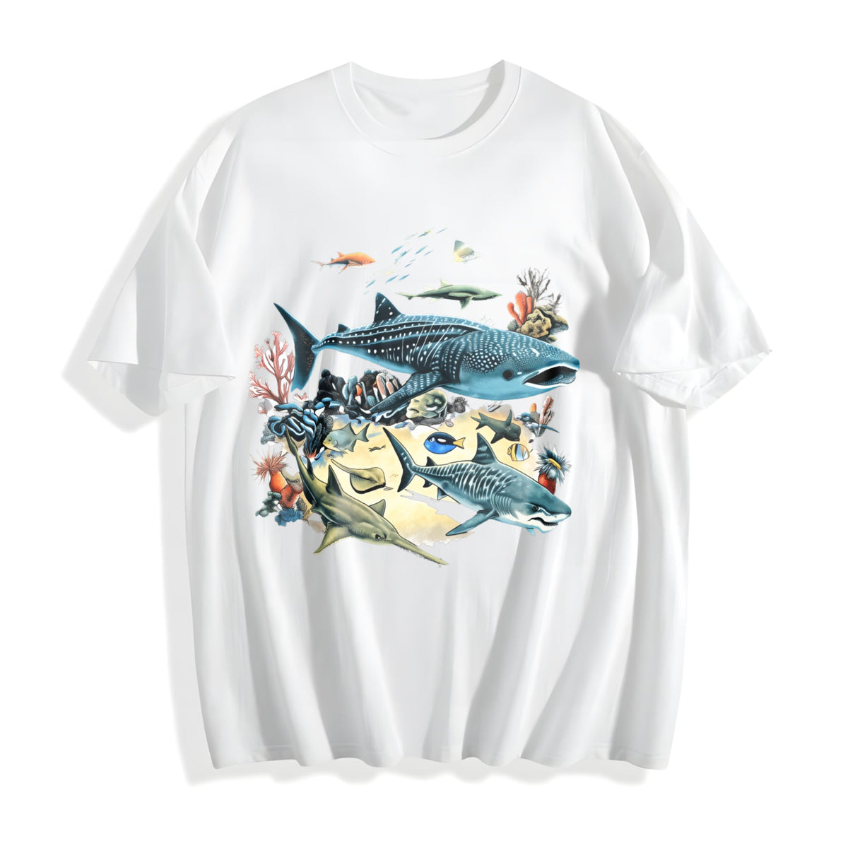 Marine Biology Ocean Sharks Illustration Boxy - - - Sea product image 2