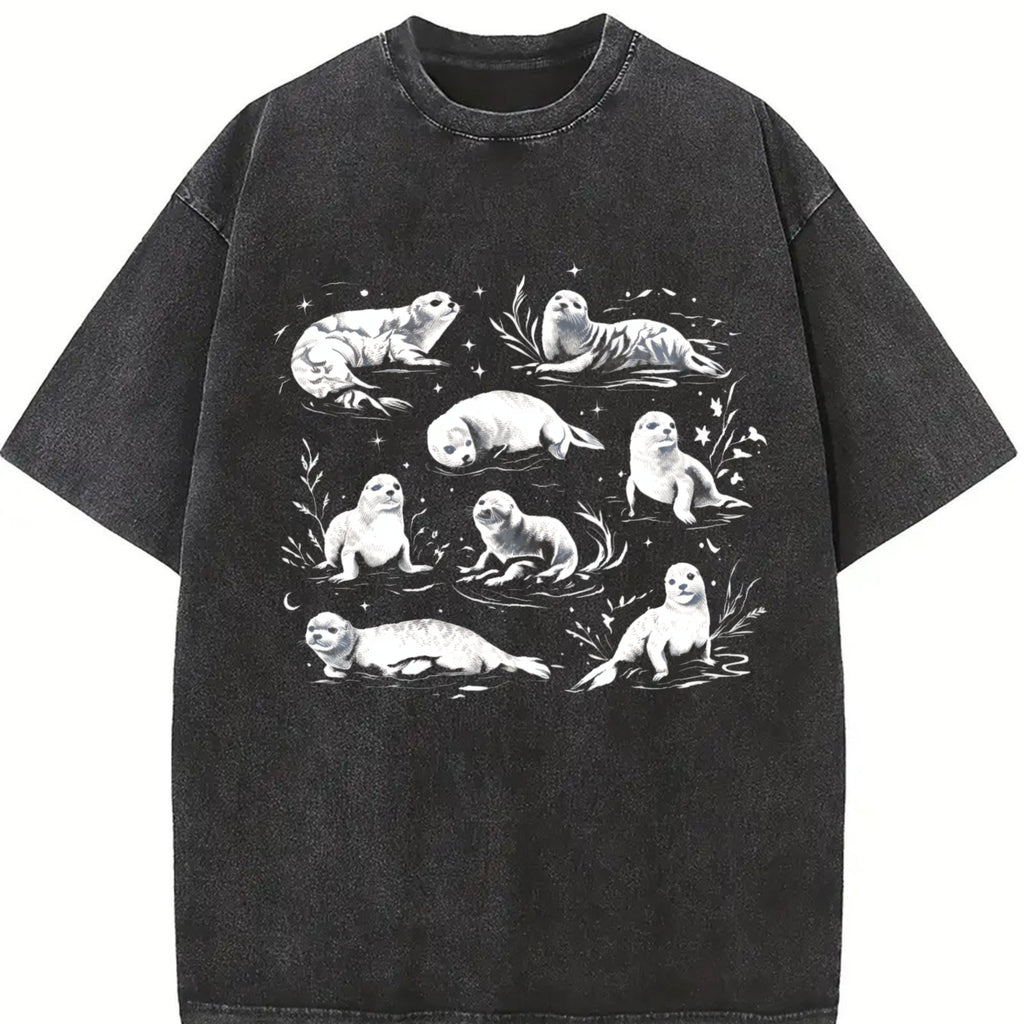 Coastal 90s Seals Vintage Washed T-Shirt product image 2