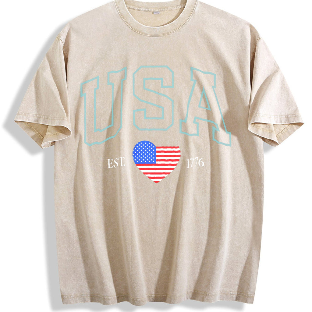 USA Flag Vintage Washed T-Shirt product image 1