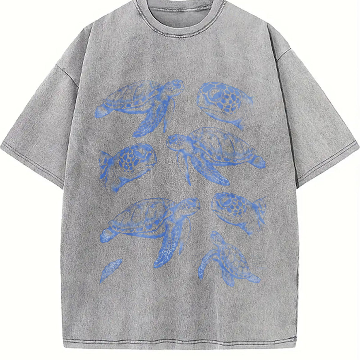 Sea Turtle 90s Tattoo Vintage Washed T-Shirt product image 5