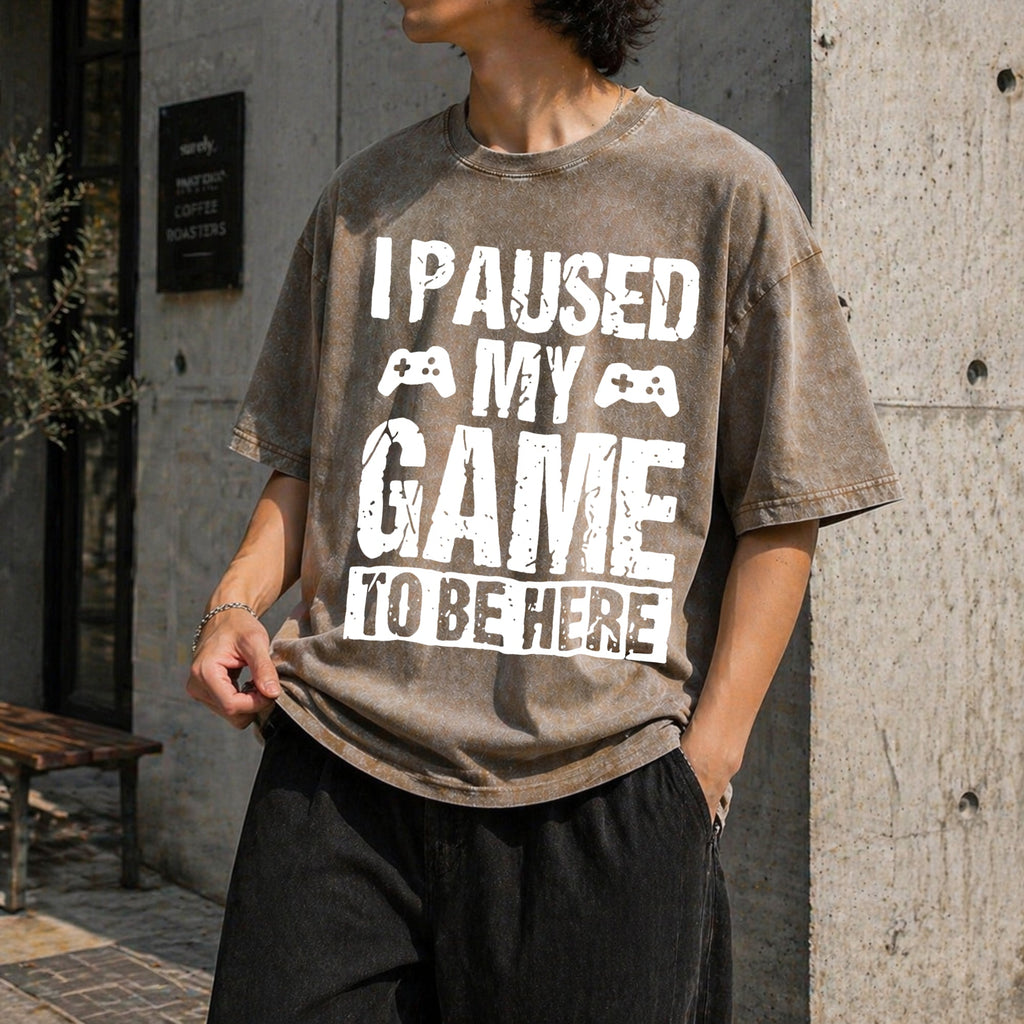 I Paused My Game To Be Here Gamer Fun Gaming Themed Vintage product image 3