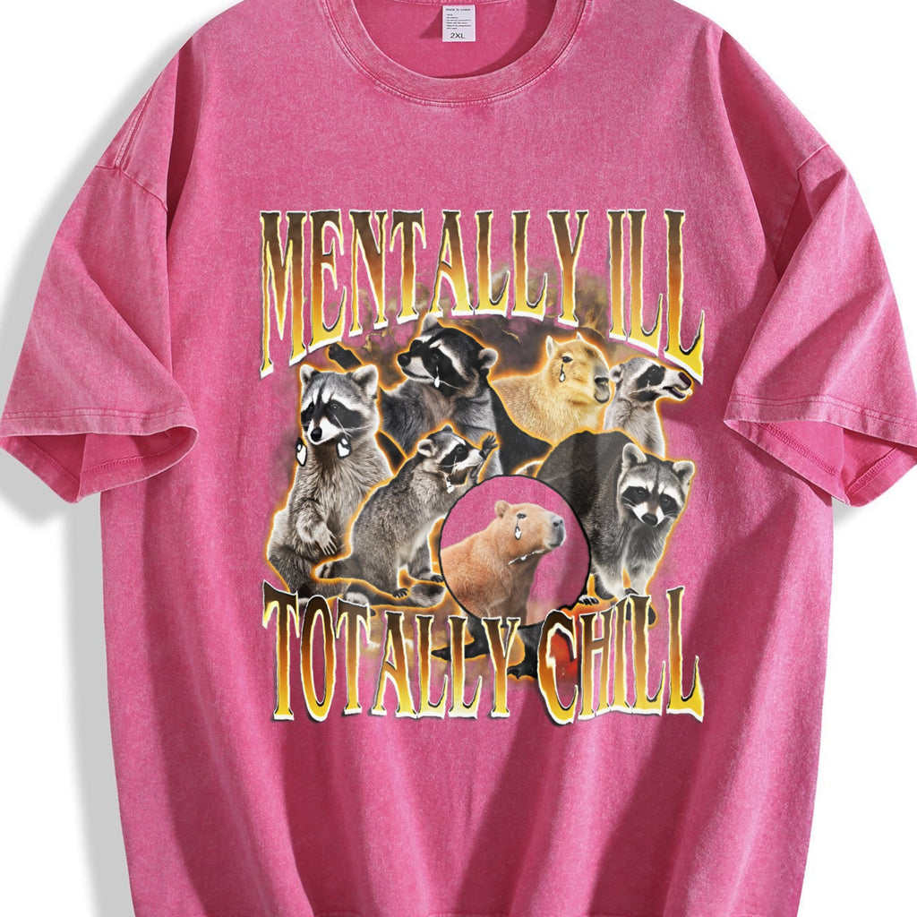 Mentally Ill Totally Chill Vintage Washed T-Shirt product image 7