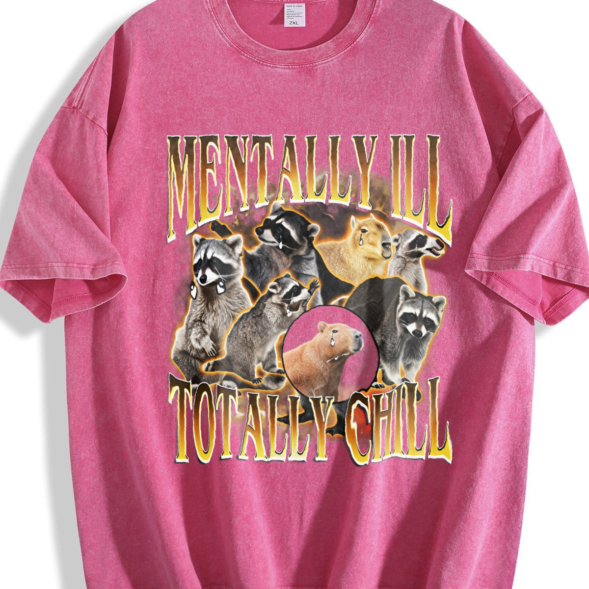 Mentally Ill Totally Chill Vintage Washed T-Shirt product image 7