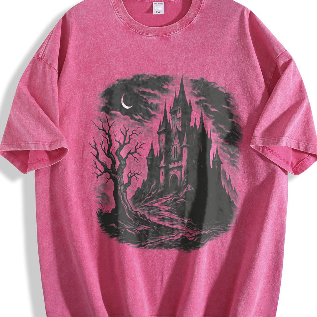 Castle Medieval Gothic Vintage Washed T-Shirt product image 7