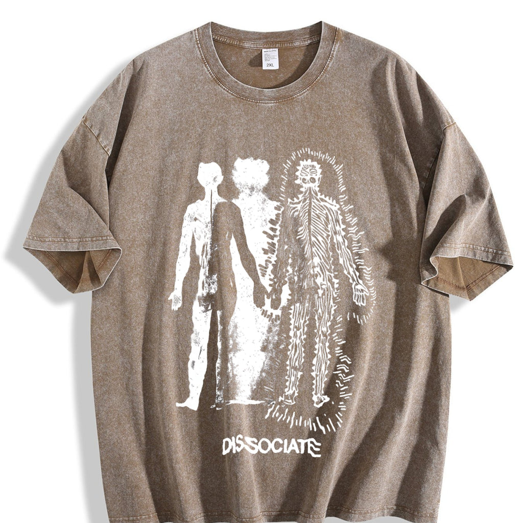 Dissociate Dissociative Portrait Vintage Washed T-Shirt product image 3