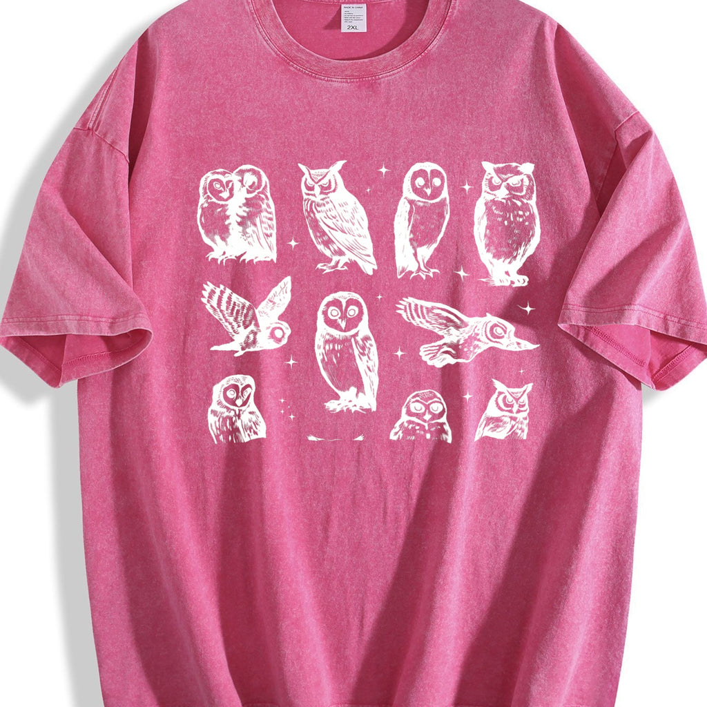 Owls 90s Tattoo Vintage Washed T-Shirt product image 7