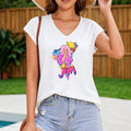 Slim With Vibrant Jmj - Summer Women's V-Neck Tank Top