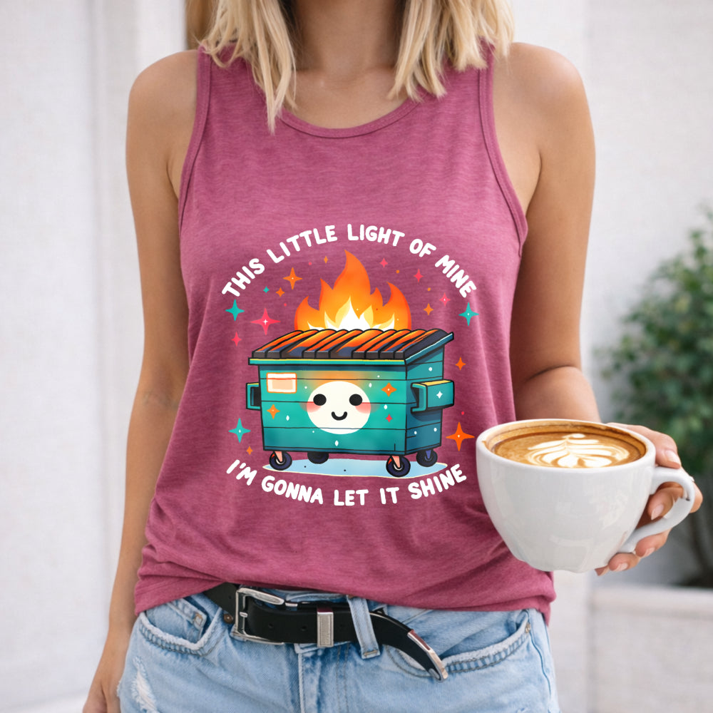 This Features A Of The Letters And Cartoon Of 'this Little Women's Tank Top