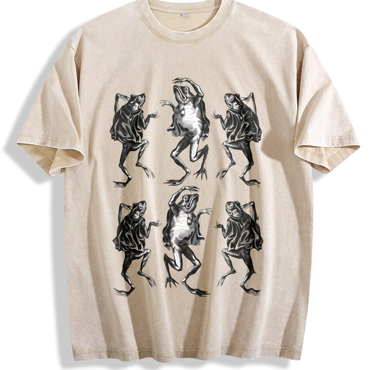 Dancing Frog 90s Tattoo Vintage Washed T-Shirt product image 1