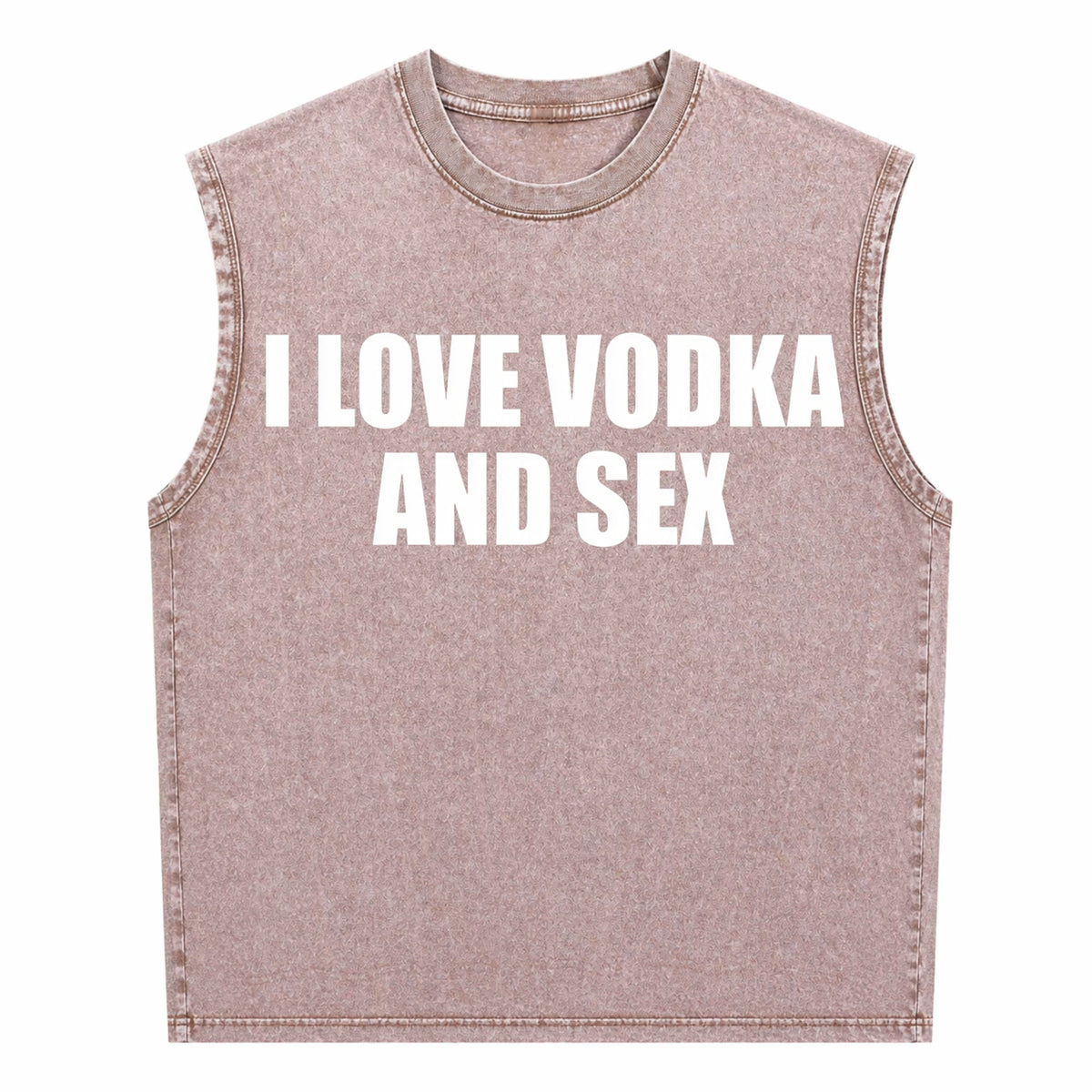 I Love Vodka And Sex Y2K Iconic Funny Meme Club Party Men's Washed Tank Top