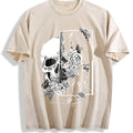 Gothic Skull & Rose - Dark Art Vintage Washed T-Shirt product image 1