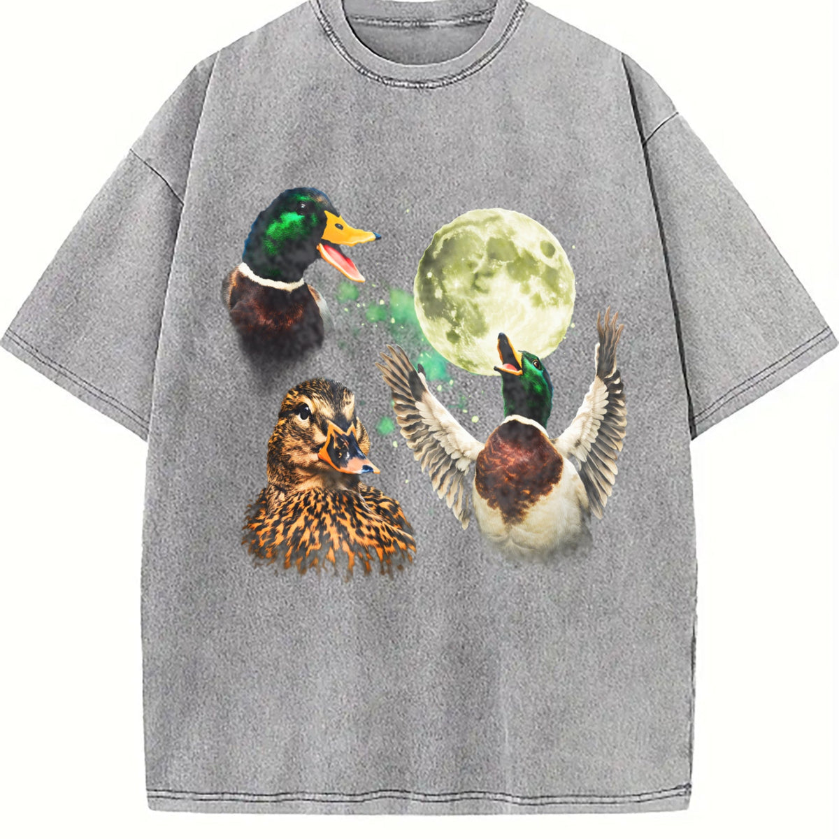 Mallard Duck Moon Vintage Washed T-Shirt product image 5