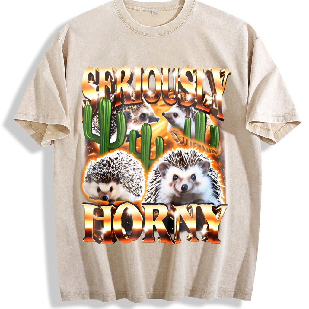Seriously Horny Funny Offensive Bootleg Vintage Washed product image 1