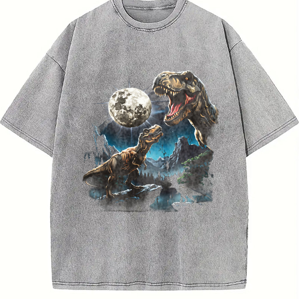 T Rex Moon Vintage Washed T-Shirt product image 5