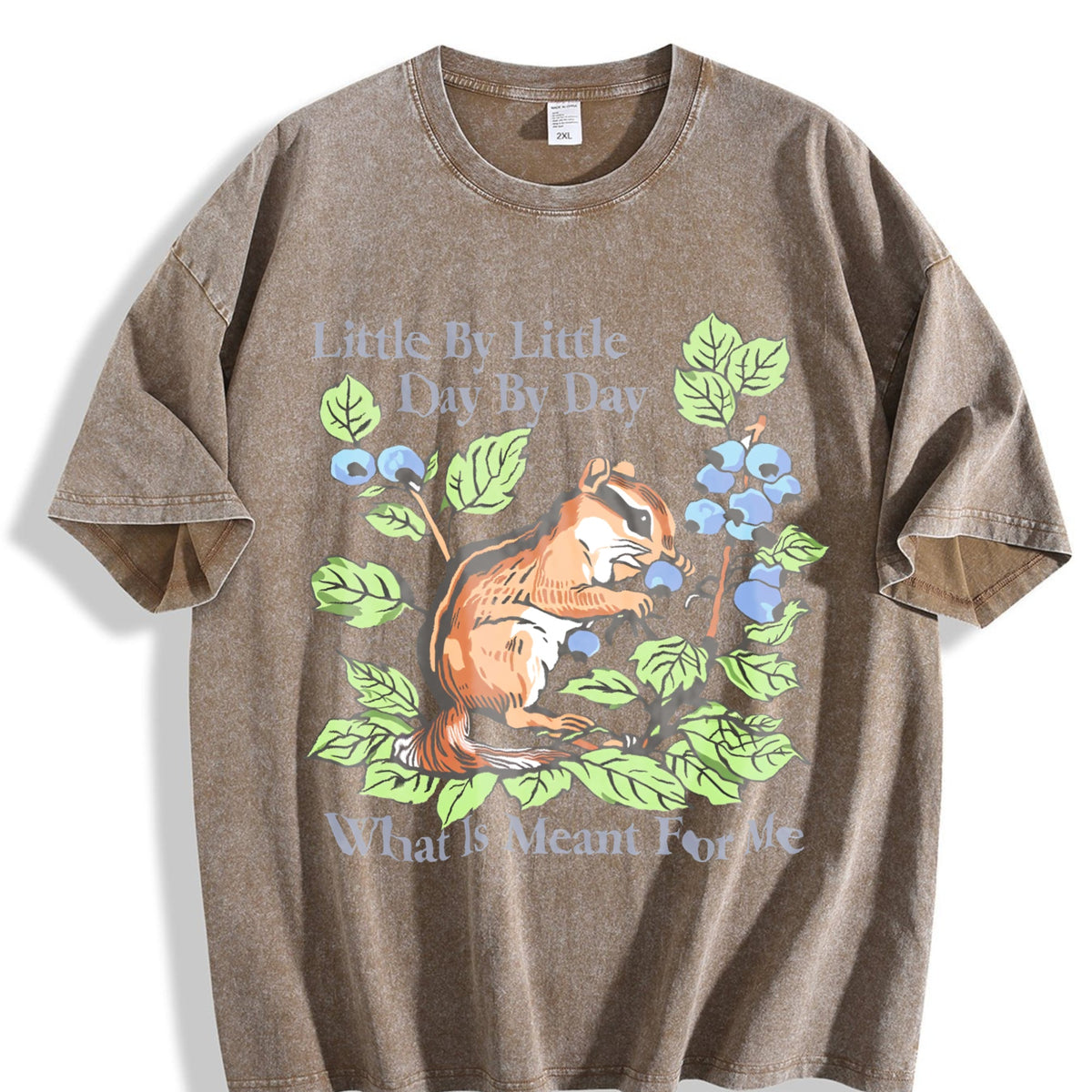 100 Pure With Squirrel And Berry Vintage Washed T-Shirt product image 3