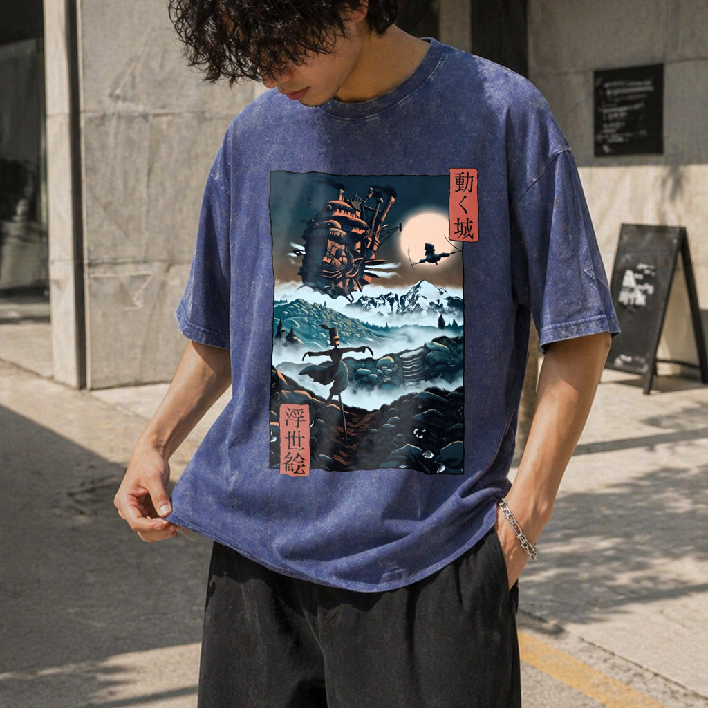 Howl's Moving Castle Vintage Washed T-Shirt product image 8