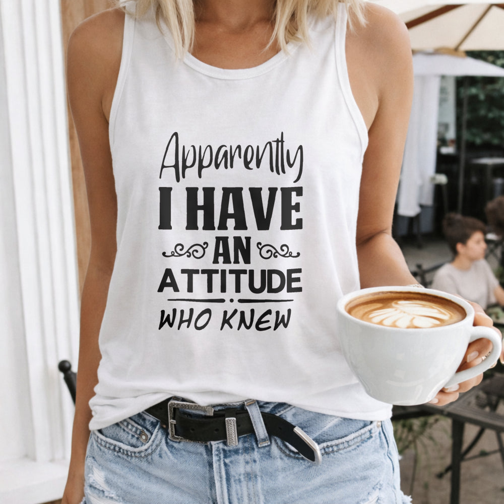 I Have An Attitude Letters Women's Tank Top