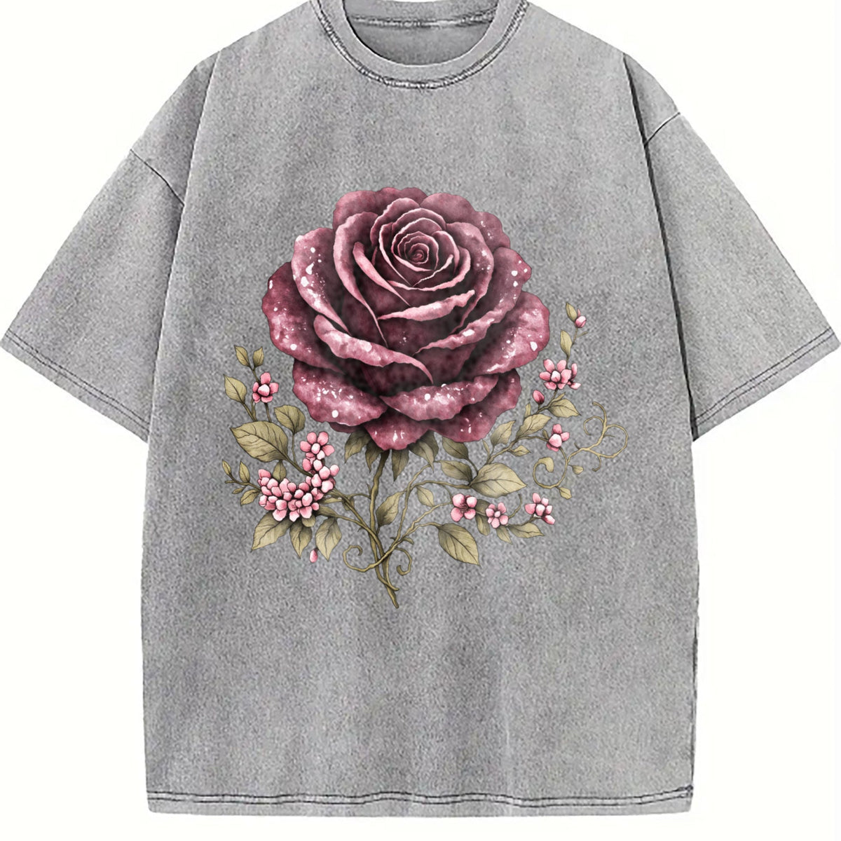 Skull Rose Vintage Washed T-Shirt product image 5