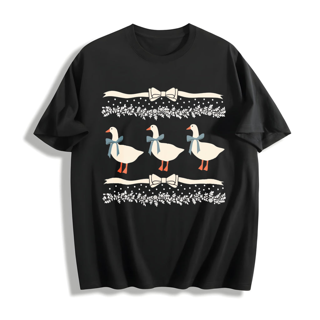 1980s Blue Ribbon Goose With Hearts Ugly Cotton T-Shirt product image 1