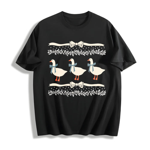 1980s Blue Ribbon Goose With Hearts Ugly Cotton T-Shirt product image 1