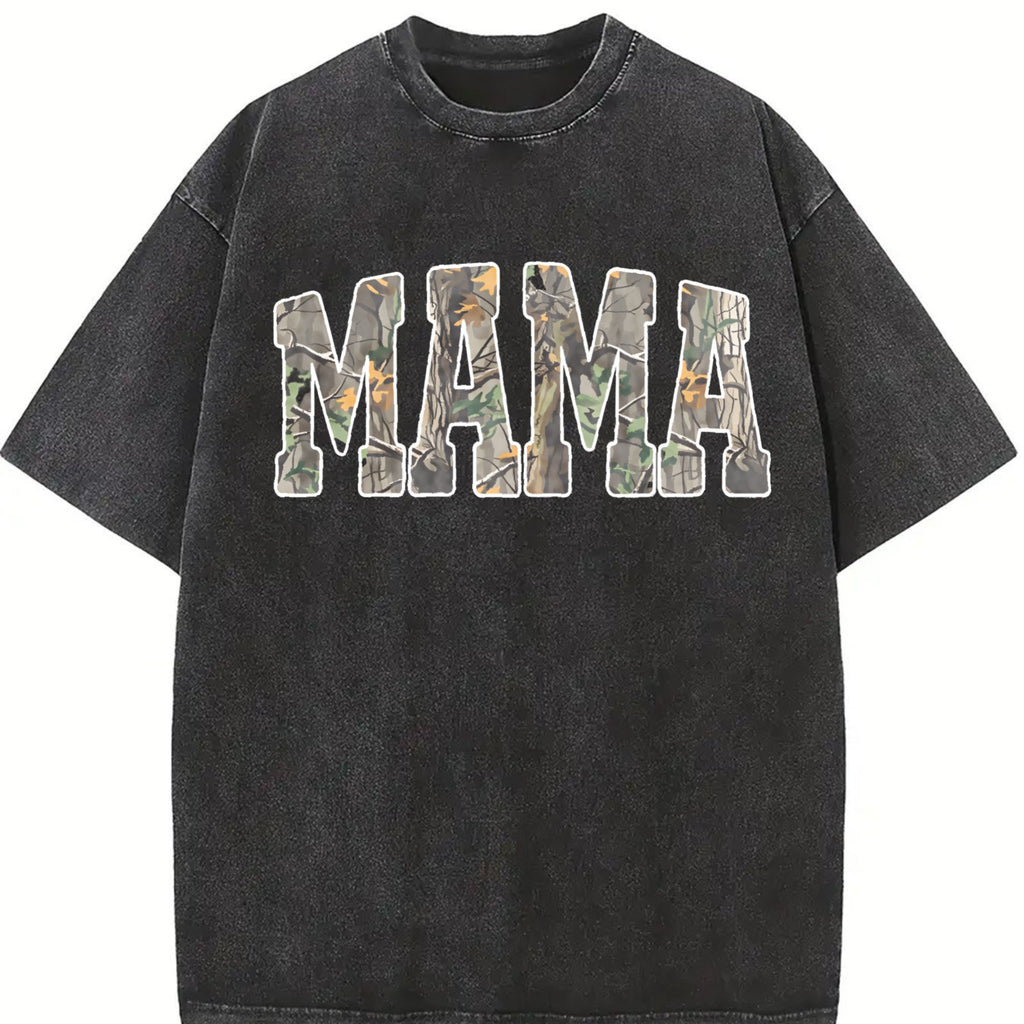 Hunting Mama Camo Western Vintage Washed T-Shirt product image 2