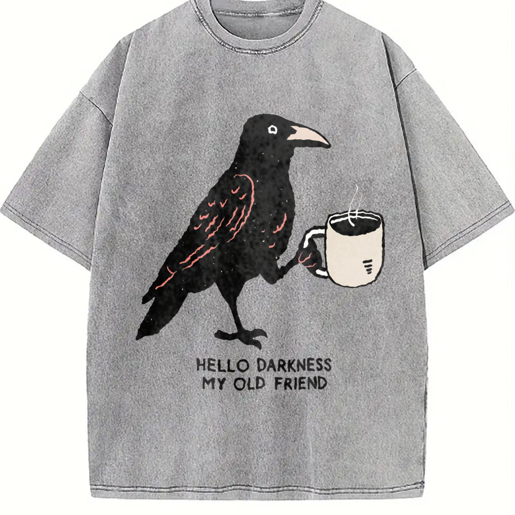 Hello Darkness My Old Friend Vintage Washed T-Shirt product image 4