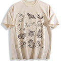 Cats 90s Tattoo Vintage Washed T-Shirt product image 1