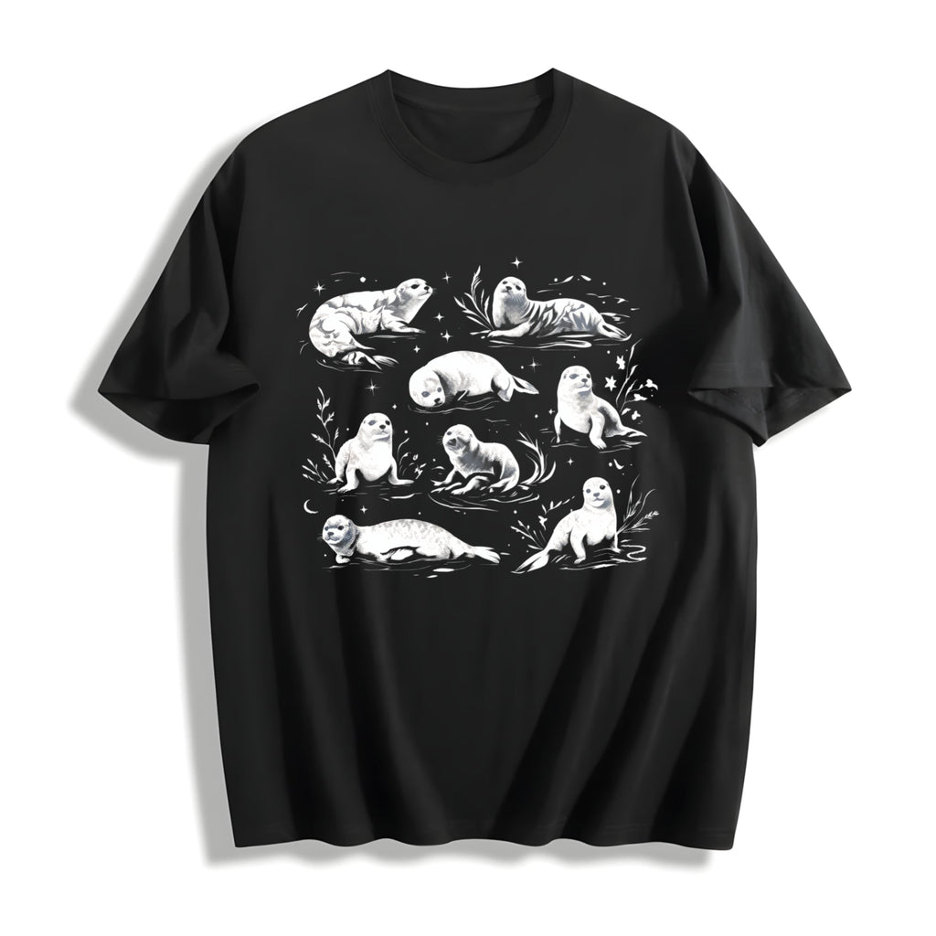 Coastal 90s Seals Cotton T-Shirt product image 1