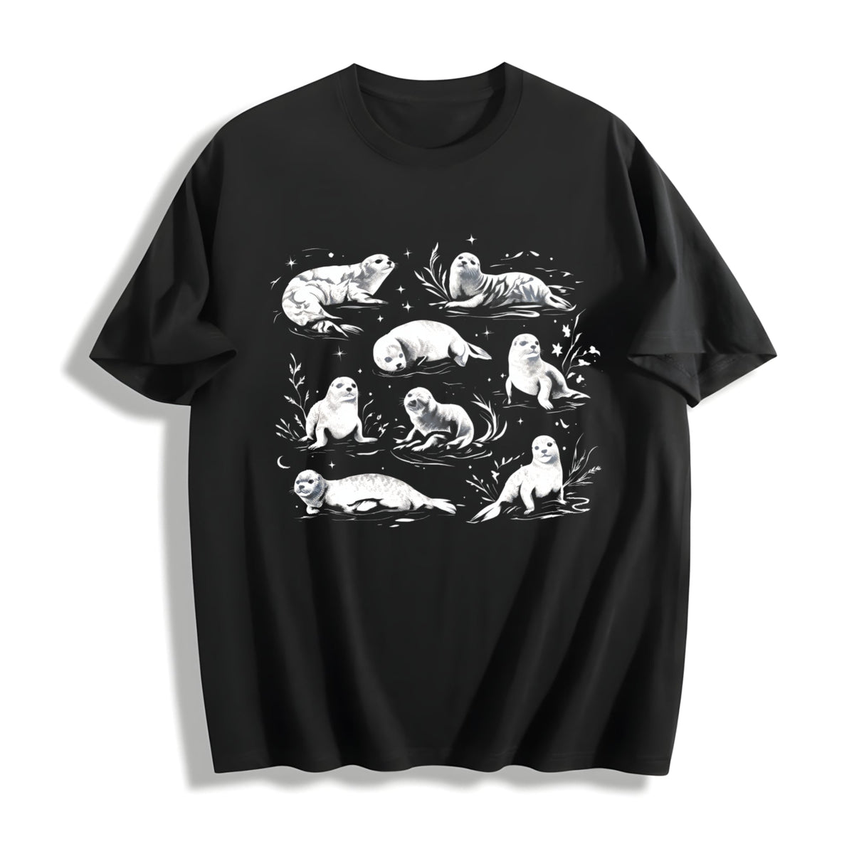 Coastal 90s Seals Cotton T-Shirt product image 1