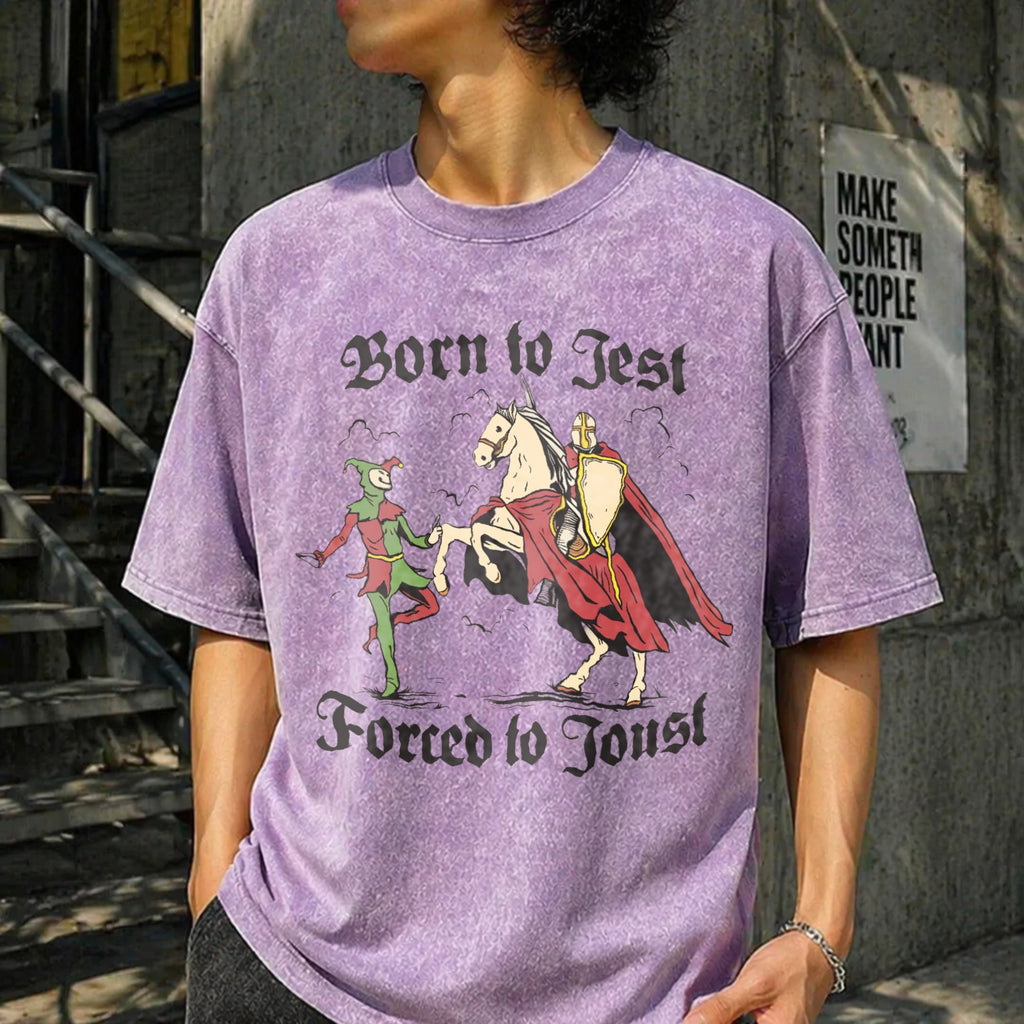 Born To Jest Forced To Joust Vintage Washed T-Shirt product image 6