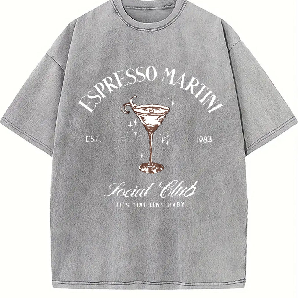 Espresso Martini Cocktail Vintage Washed T-Shirt product image 4