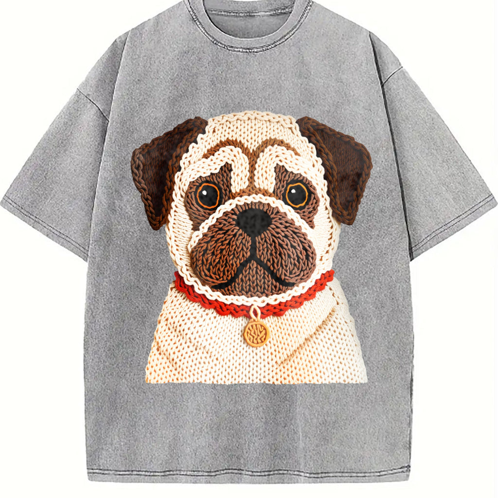Winter A Pug Vintage Washed T-Shirt product image 5
